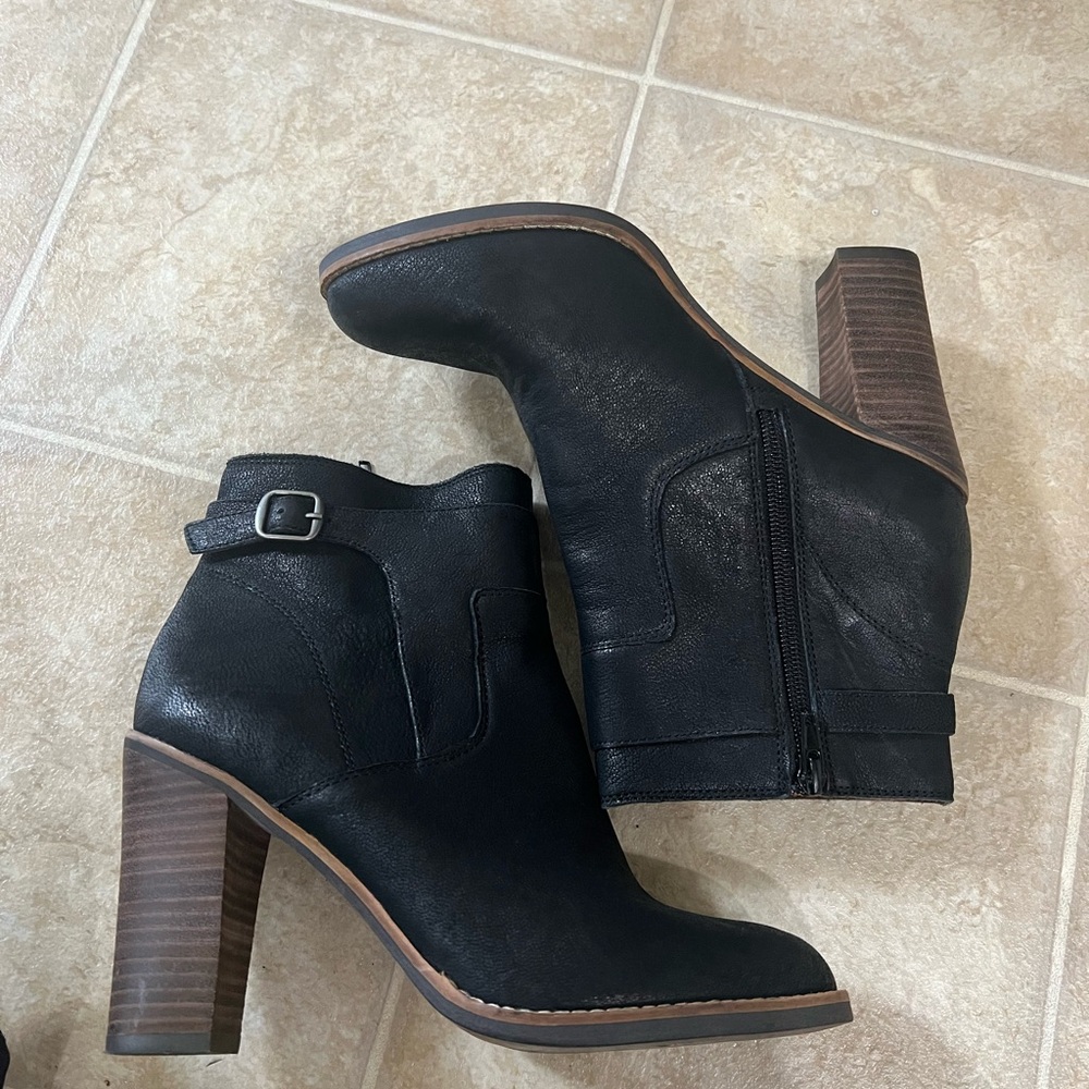 Black Leather Ankle Boots